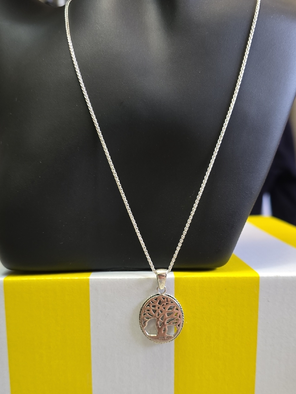 Sterling Silver Tree of Life Pendant Necklace - Silver #0914